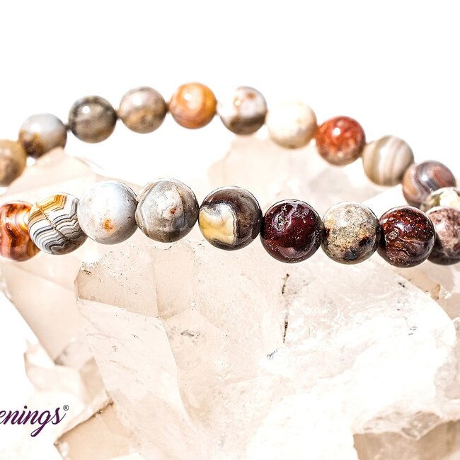 Laguna Lace Agate Bracelets - 8mm