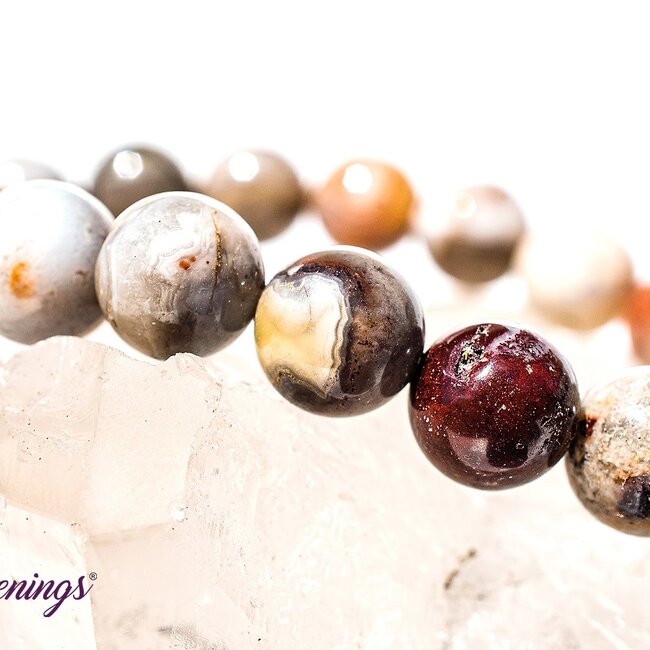 Laguna Lace Agate Bracelets - 8mm