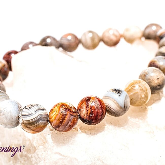 Laguna Lace Agate Bracelets - 8mm