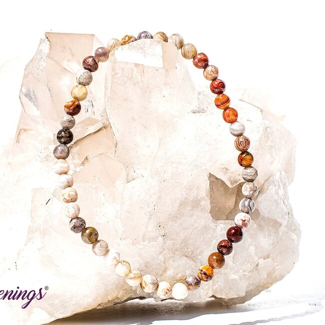Laguna Lace Agate Bracelets - 4mm Mini