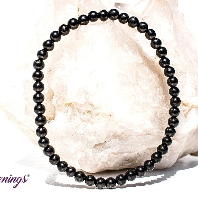 Jet (Lignite) Bracelets - 4mm Mini