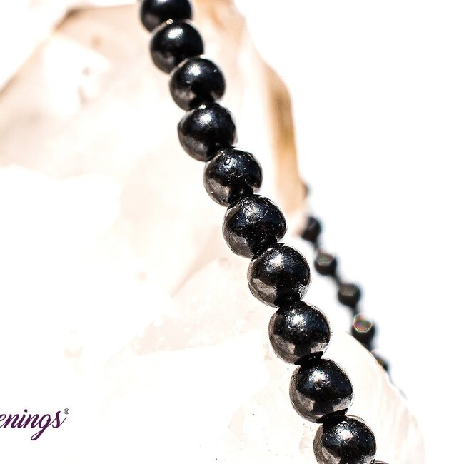 Jet (Lignite) Bracelets - 4mm Mini