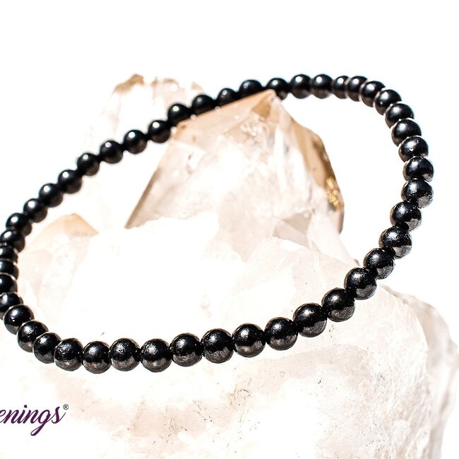 Jet (Lignite) Bracelets - 4mm Mini