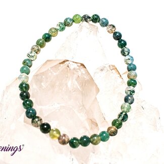 Moss Agate Bracelets - 4mm