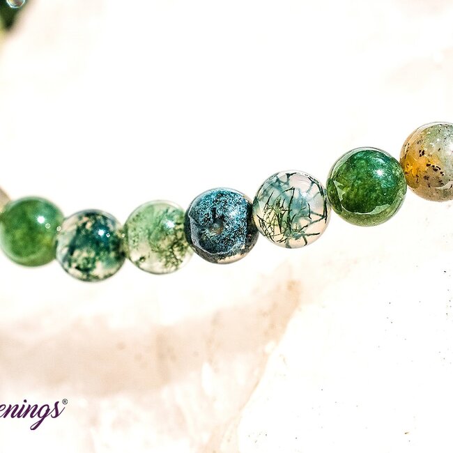 Green Moss Agate Bracelets - 4mm Mini