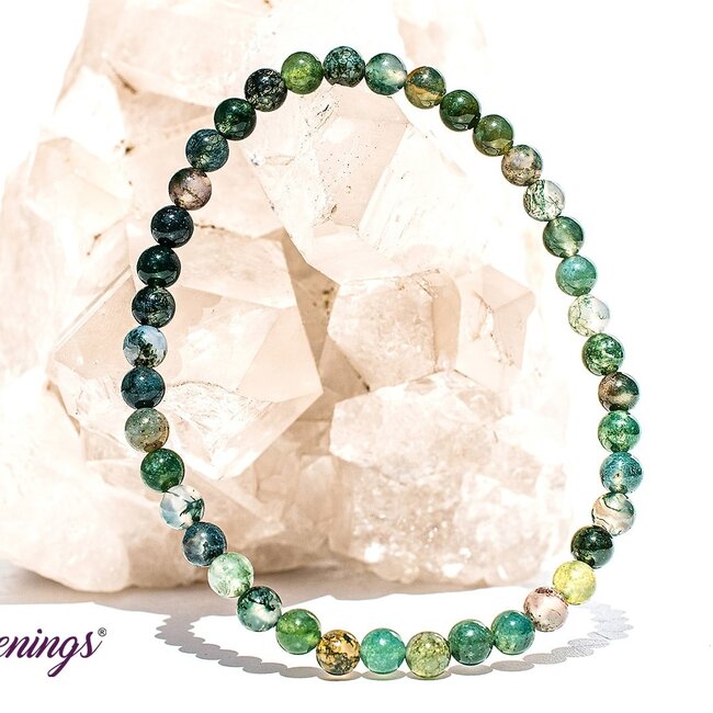 Green Moss Agate Bracelets - 4mm Mini