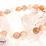 Multi Color Moonstone Bracelets - 8mm Peach Black White Cream