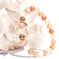 Multi Color Moonstone Bracelets - 8mm Peach Black White Cream