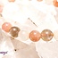 Multi Color Moonstone Bracelets - 8mm Peach Black White Cream