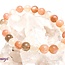 Multi Color Moonstone Bracelets - 8mm Peach Black White Cream