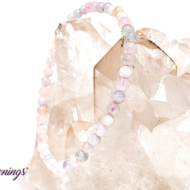 Mixed Pastel Morganite Bracelets - 4mm Mini