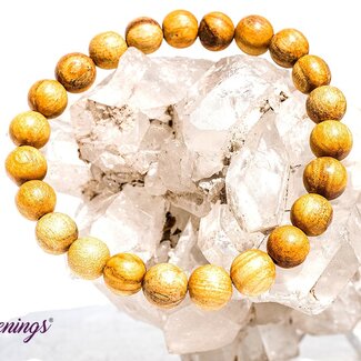 Yellow Quartz and Wood Bead Stretch Bracelet 7 inches Yellow Quartz and Wood Bead Stretch Bracelet 7 inches