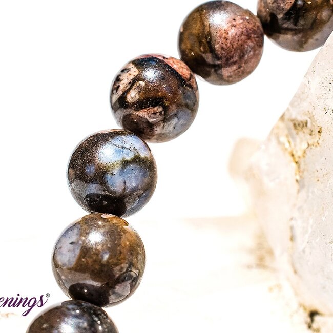 Que Sera (Blue Opal Llianite Galaxy Rhyolite Liberite Glaucophane) Bracelets - 8mm