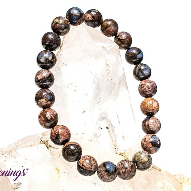 Que Sera (Blue Opal Llianite Galaxy Rhyolite Liberite Glaucophane) Bracelets - 8mm
