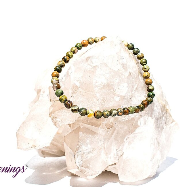 Rhyolite Jasper Bracelets - 4mm Mini