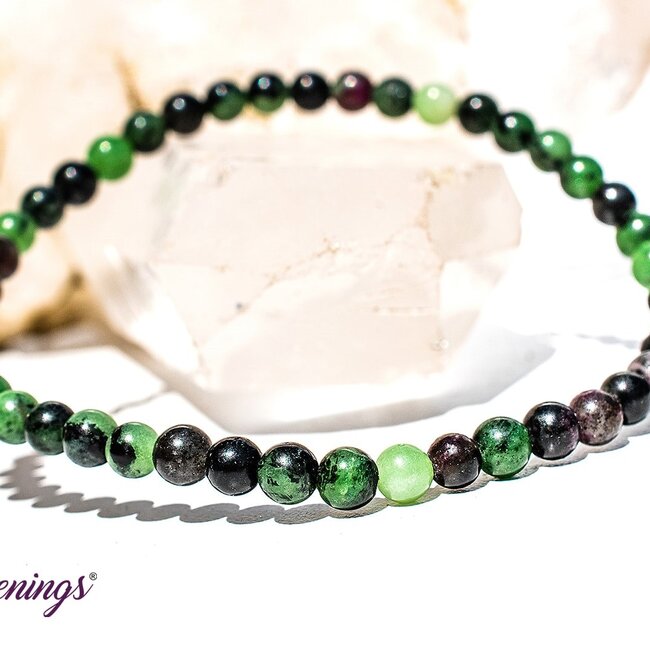 Ruby Zoisite Bracelets - 4mm Mini