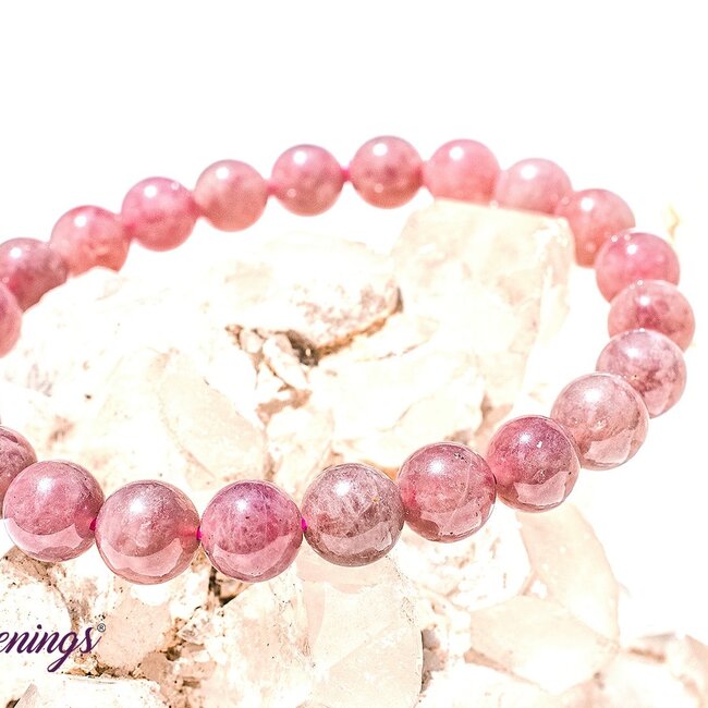 Purple Lavender Rose Quartz Bracelets - 8mm