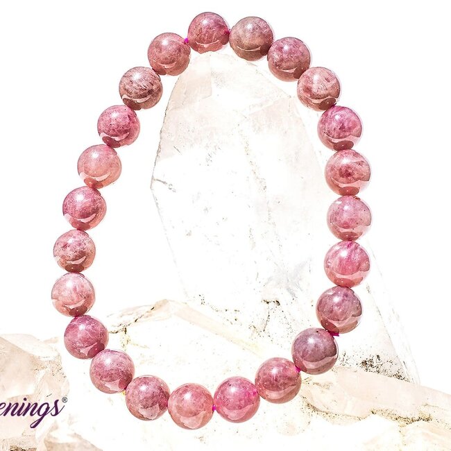 Purple Lavender Rose Quartz Bracelets - 8mm