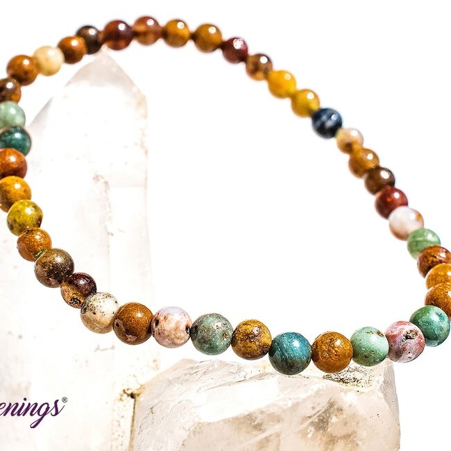 Ocean (Sea Sediment Marine) Jasper Bracelets - 4mm Mini