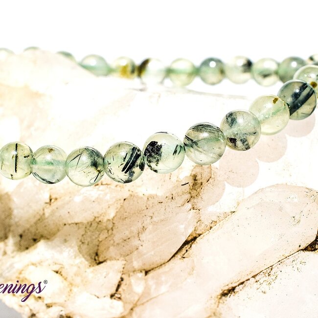 Green Prehnite Bracelets - 6 -  7mm (Epidote Inclusions)