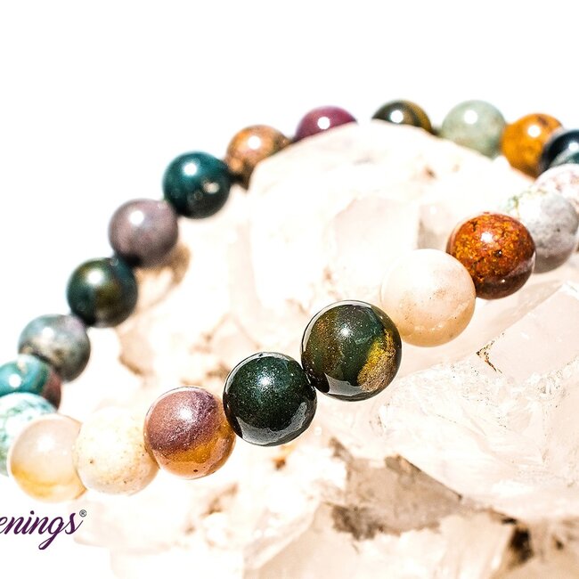 Ocean (Sea Sediment Marine) Jasper Bracelets - 8mm Beaded