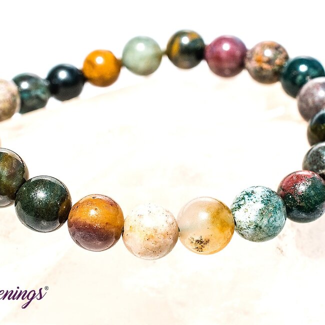 Ocean (Sea Sediment Marine) Jasper Bracelets - 8mm Beaded