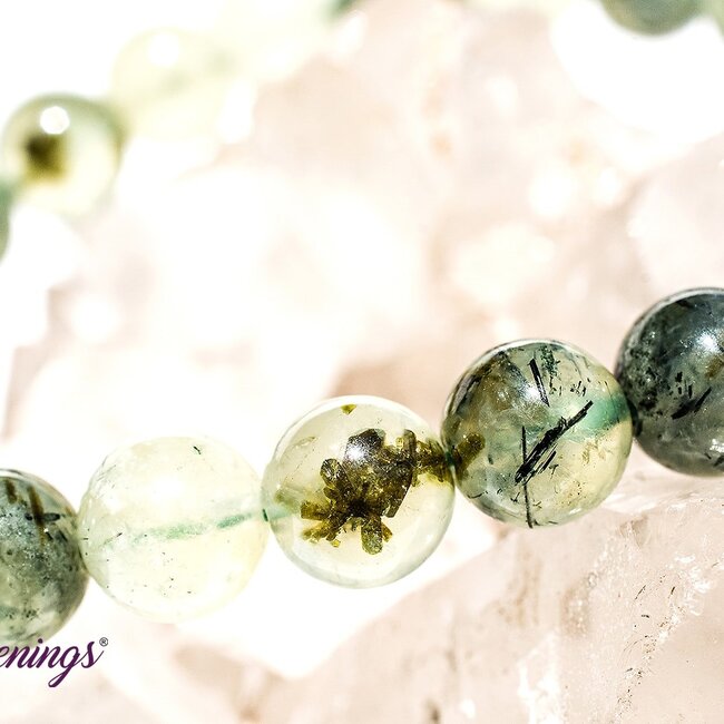Green Prehnite Bracelets - 8mm (Epidote Inclusions)