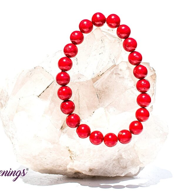 Red Coral Bracelets - 8mm