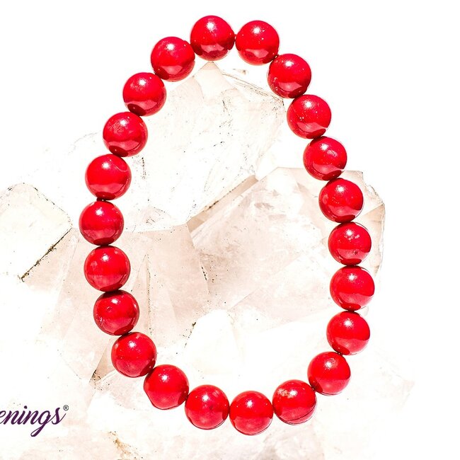 Red Coral Bracelets - (8 - 9mm)