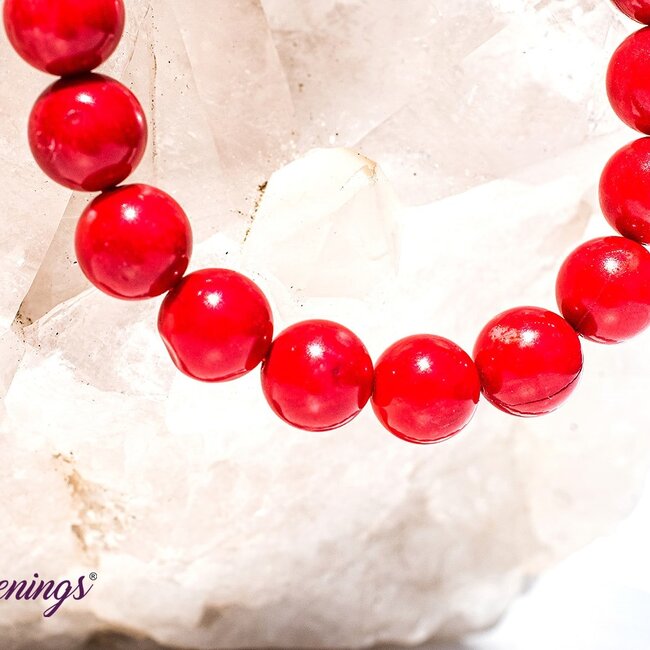 Red Coral Bracelets - (8 - 9mm)