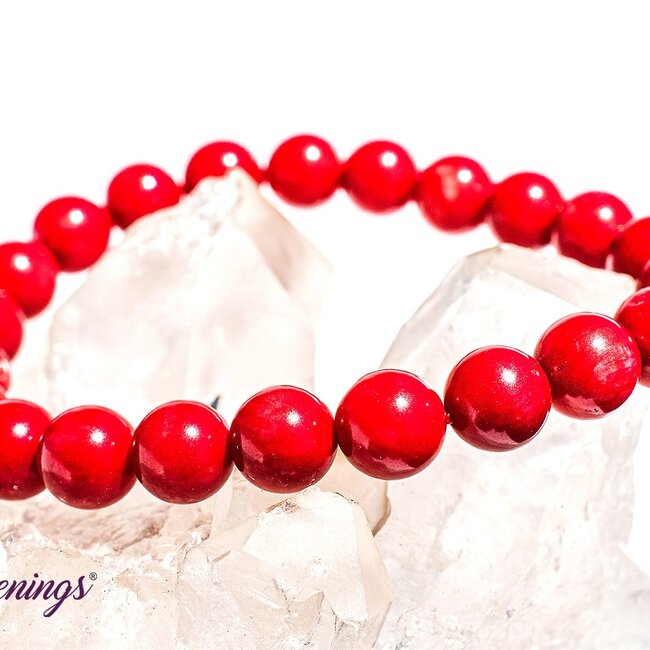 Red Coral Bracelets - 8mm