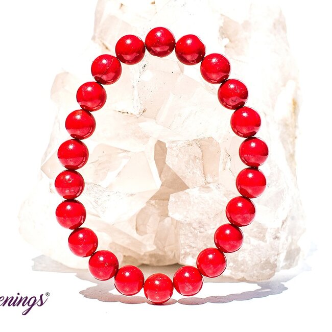 Red Coral Bracelets - (8 - 9mm)