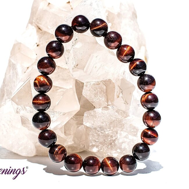 Red Tigers Eye Bracelets - 8mm