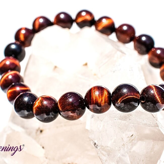 Red Tigers Eye Bracelets - 8mm