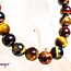 Tri Color Tiger Eye Bracelets (Gold, Red & Blue) - 8mm