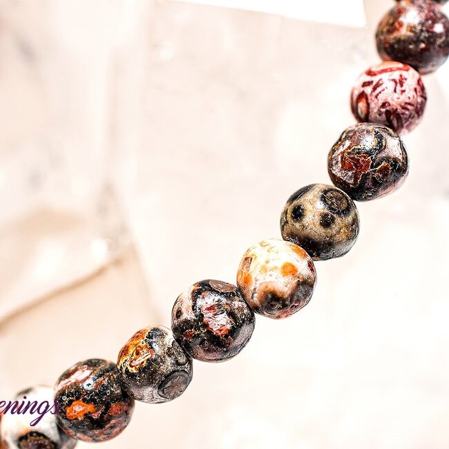 Red Leopardskin Leopard Skin Jasper Bracelets - 4mm Mini