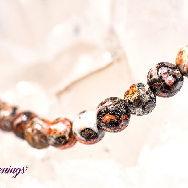 Red Leopardskin Leopard Skin Jasper Bracelets - 4mm Mini