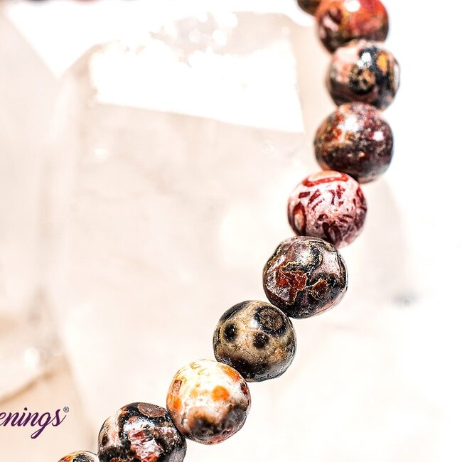 Red Leopardskin Leopard Skin Jasper Bracelets - 4mm Mini
