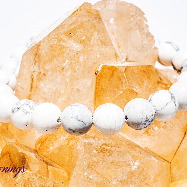 White Howlite (Magnesite) Bracelets - 8mm
