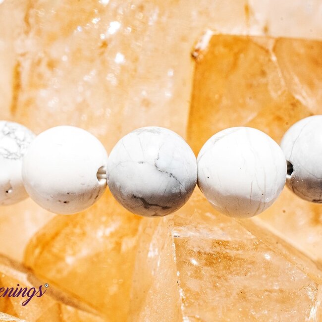 White Howlite (Magnesite) Bracelets - 8mm