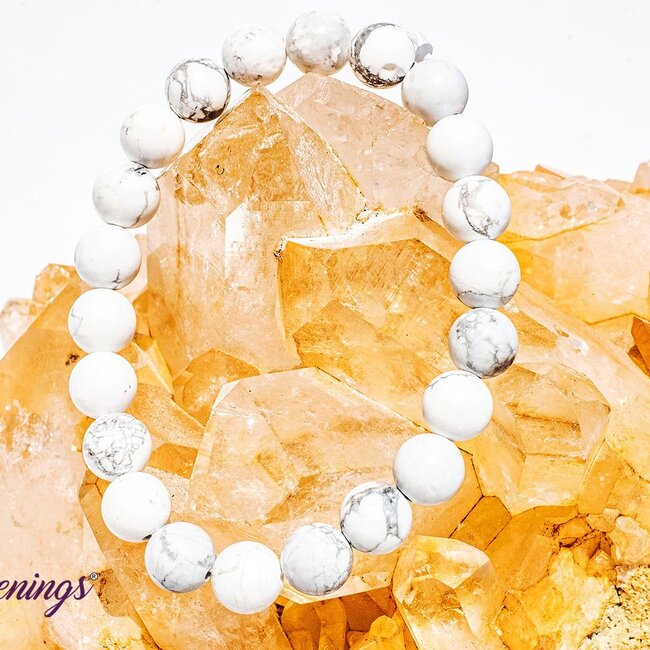 White Howlite (Magnesite) Bracelets - 8mm
