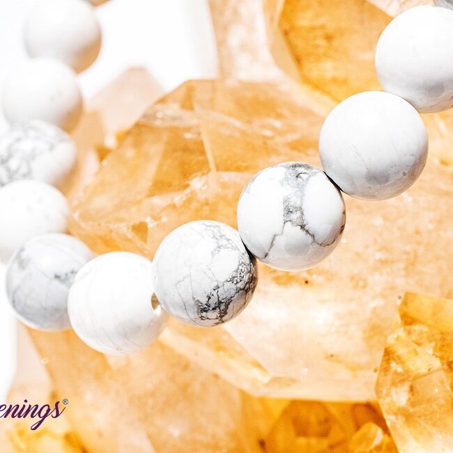 White Howlite (Magnesite) Bracelets - 8mm