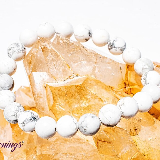 White Howlite (Magnesite) Bracelets - 8mm