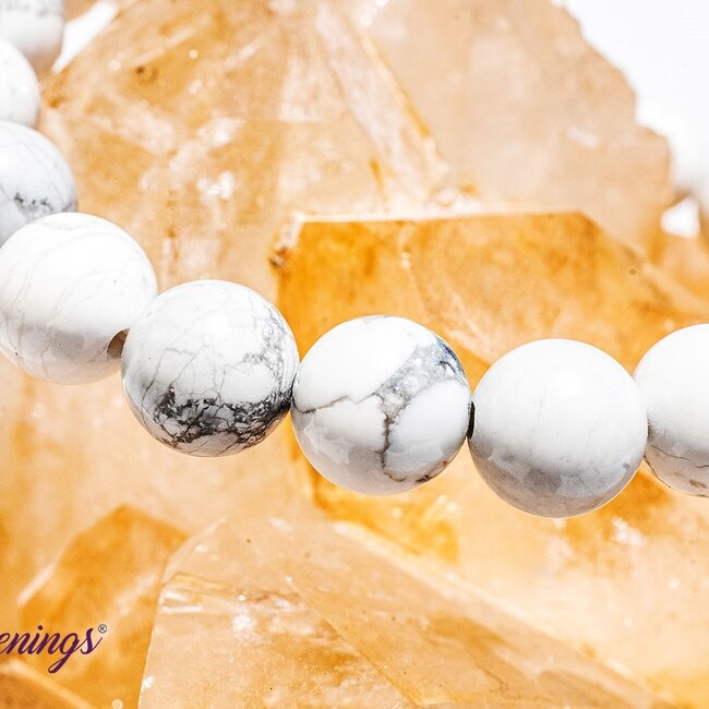 White Howlite (Magnesite) Bracelets - 8mm