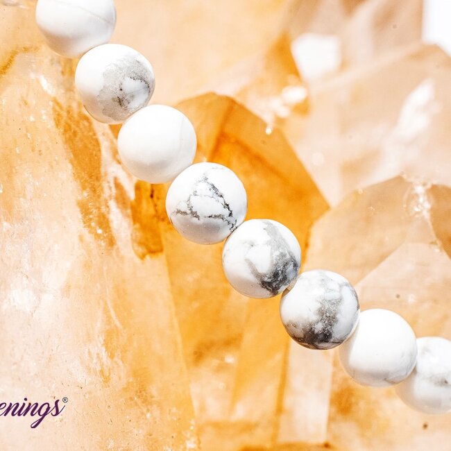 White Howlite (Magnesite) Bracelets - 4mm Mini