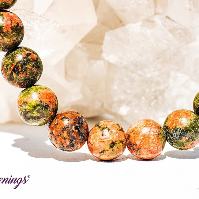 Unakite Jasper Bracelets - 8mm