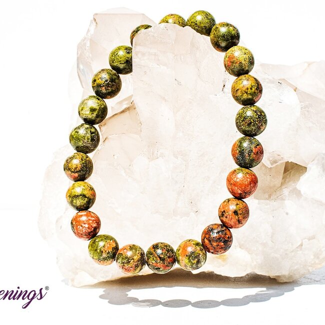 Unakite Jasper Bracelets - 8mm