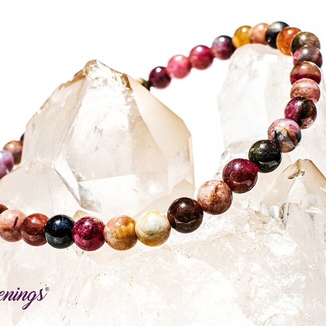 Mixed and Assorted Tourmaline Bracelets - 5 -7mm (Watermelon)