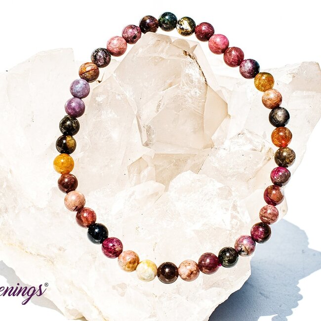 Mixed and Assorted Tourmaline Bracelets - 5 -7mm (Watermelon)