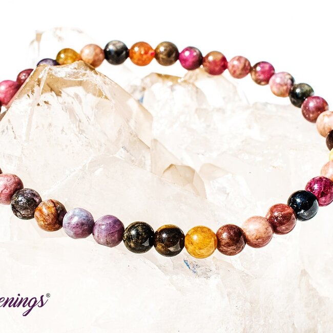 Mixed and Assorted Tourmaline Bracelets - 5 -7mm (Watermelon)